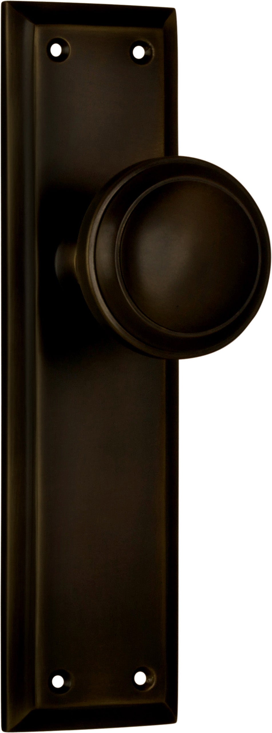 Milton Door Knob - Long Backplate by Tradco