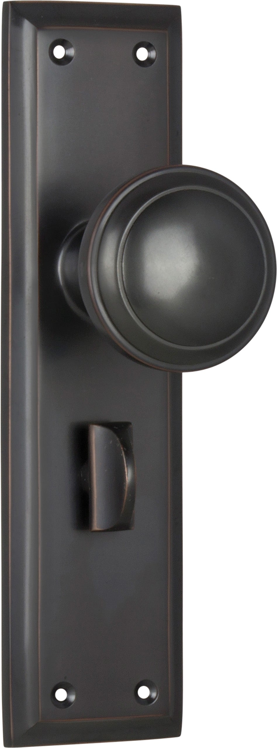 Milton Door Knob - Long Backplate by Tradco