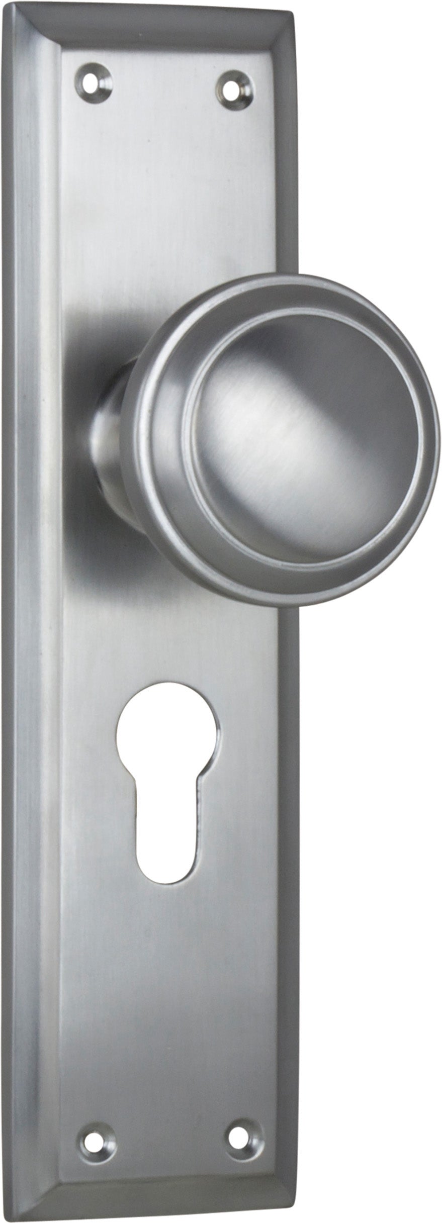 Milton Door Knob - Long Backplate by Tradco