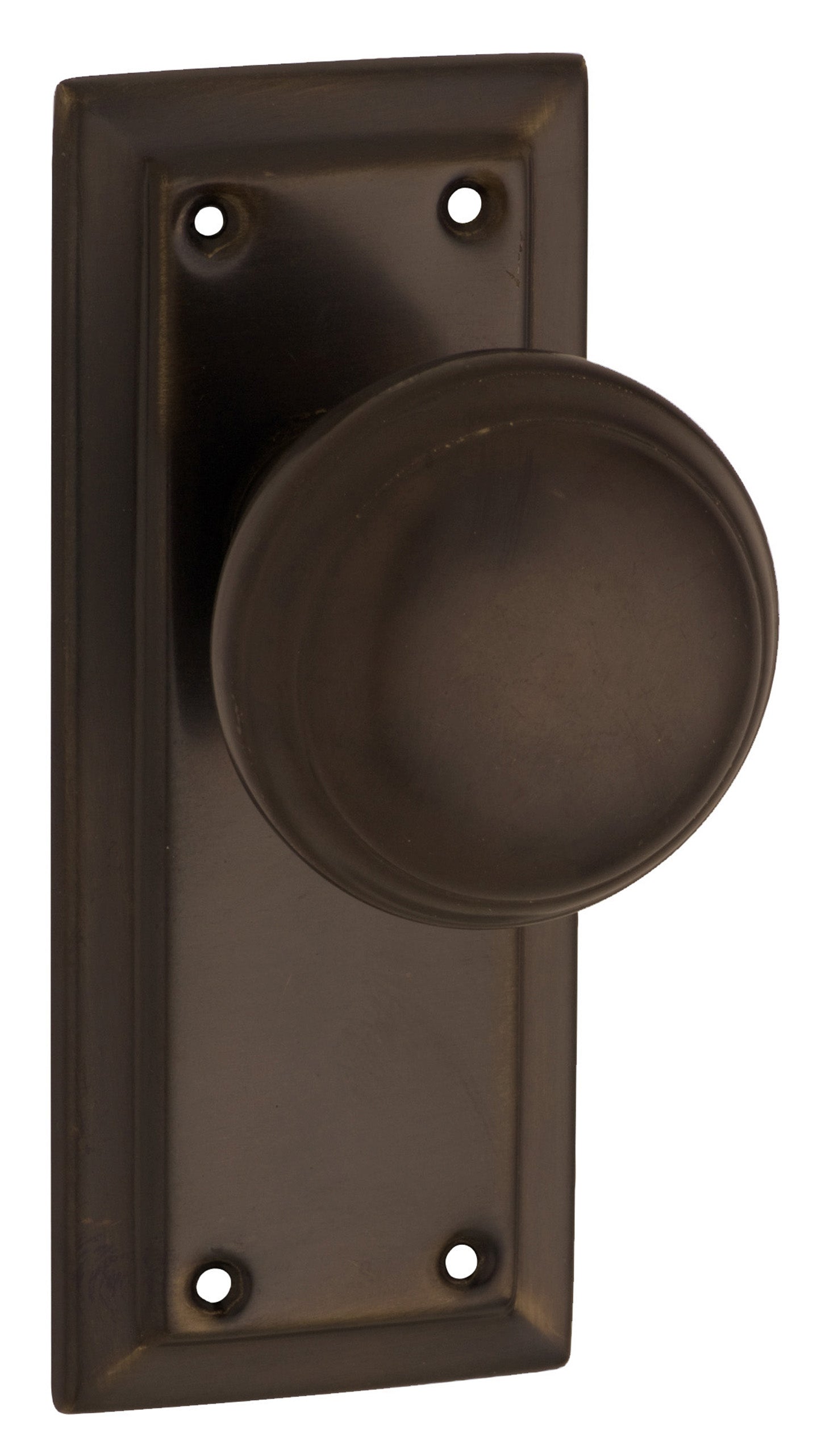 Richmond Door Knob - Short Backplate by Tradco