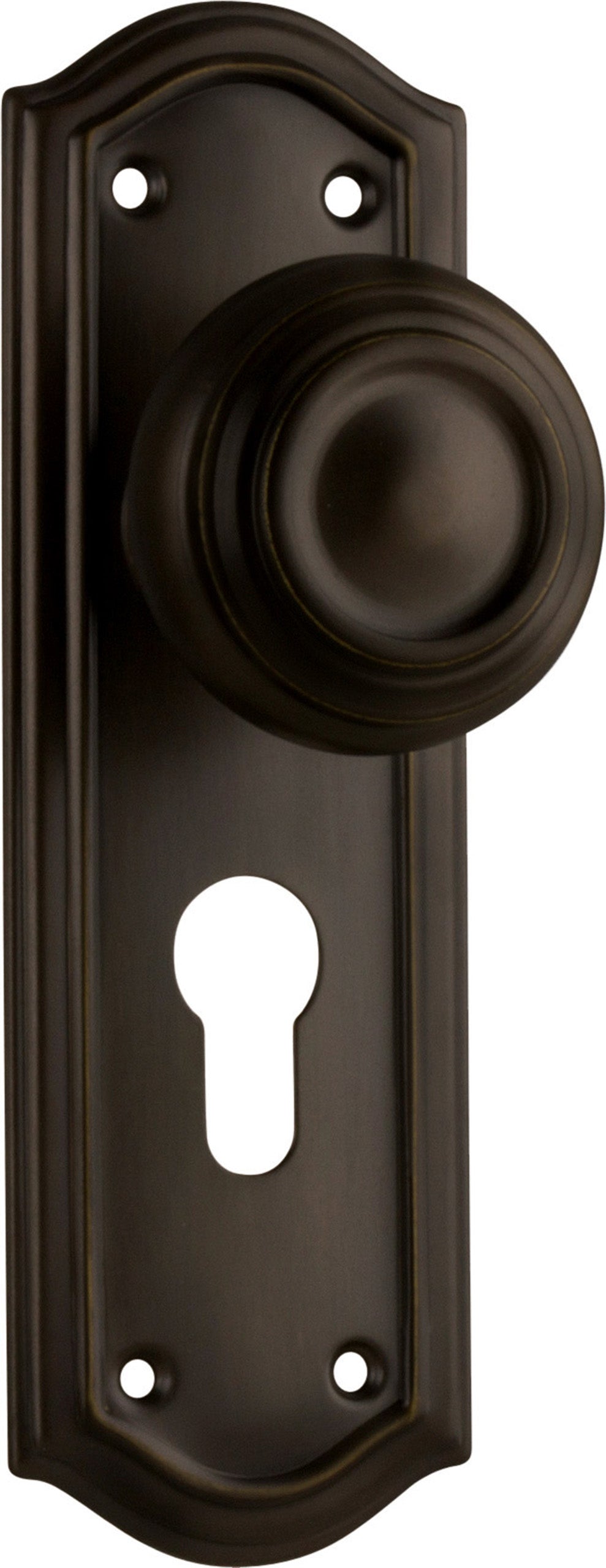 Kensington Door Knob - Long Backplate by Tradco