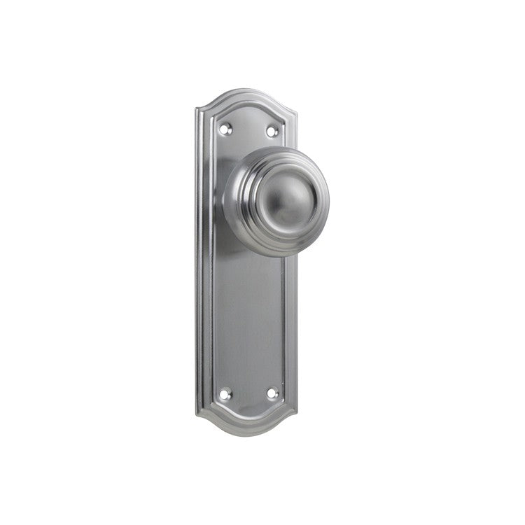 Kensington Door Knob - Long Backplate by Tradco