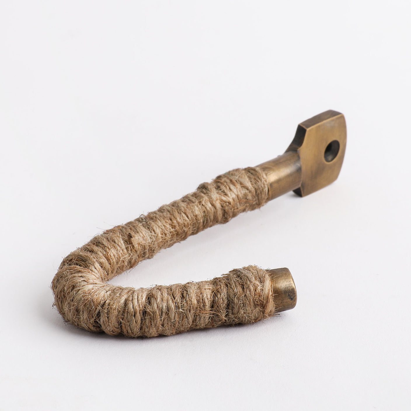 Rope Hook - Jute with Acid Washed Brass By Hepburn