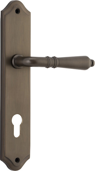 Sarlat Lever - Shouldered Backplate - Entry Point - Iver - Signature Brass - Door Levers