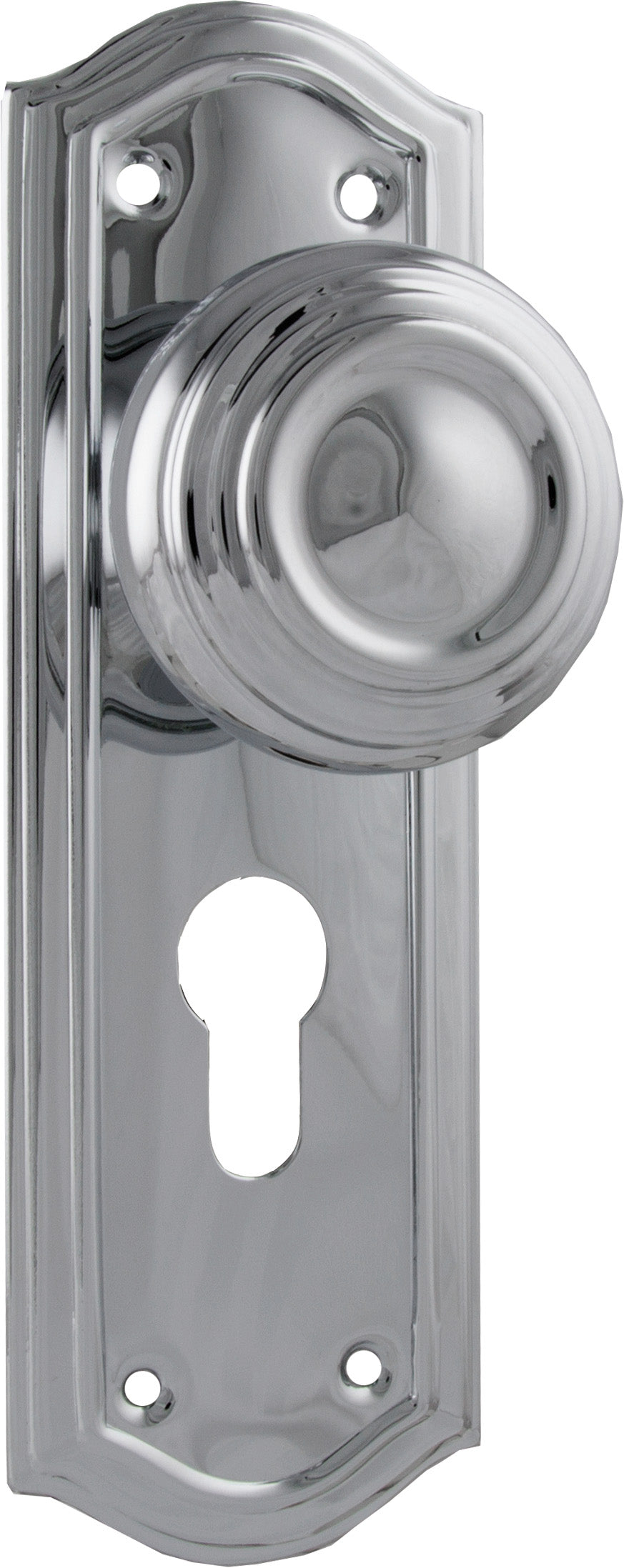 Kensington Door Knob - Long Backplate by Tradco