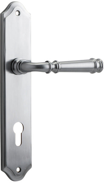 Verona Lever - Shouldered Backplate - Entry Point - Iver - Brushed Chrome - Door Levers