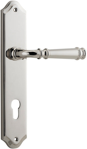 Verona Lever - Shouldered Backplate - Entry Point - Iver - Polished Nickel - Door Levers