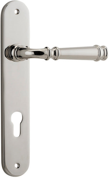 Verona Lever - Oval Backplate - Entry Point - Iver - Polished Nickel - Door Levers