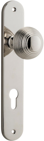 Guildford Knob - Oval Backplate - Entry Point - Iver - Polished Nickel - Door Knobs