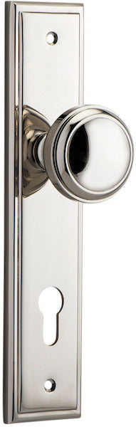 Paddington Knob - Stepped Backplate - Entry Point - Iver - Polished Nickel - Door Knobs