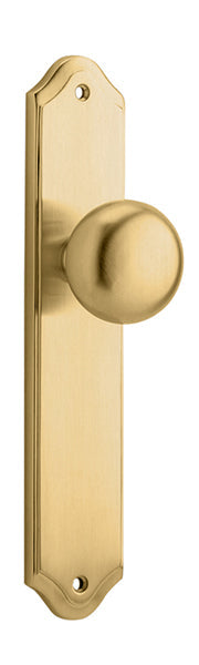 Cambridge Knob - Shouldered Backplate - Entry Point - Iver - Brushed Brass - Door Knobs