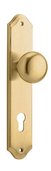 Cambridge Knob - Shouldered Backplate - Entry Point - Iver - Brushed Brass - Door Knobs