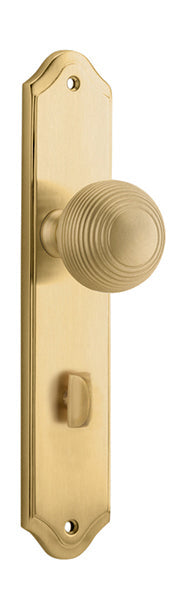 Guildford Knob - Shouldered Backplate - Entry Point - Iver - Brushed Brass - Door Knobs