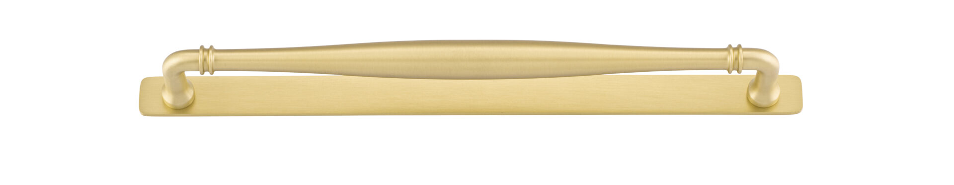 Sarlat Cabinet Pull with Backplate - Entry Point - Iver - Brushed Gold PVD - Cabinet Pulls