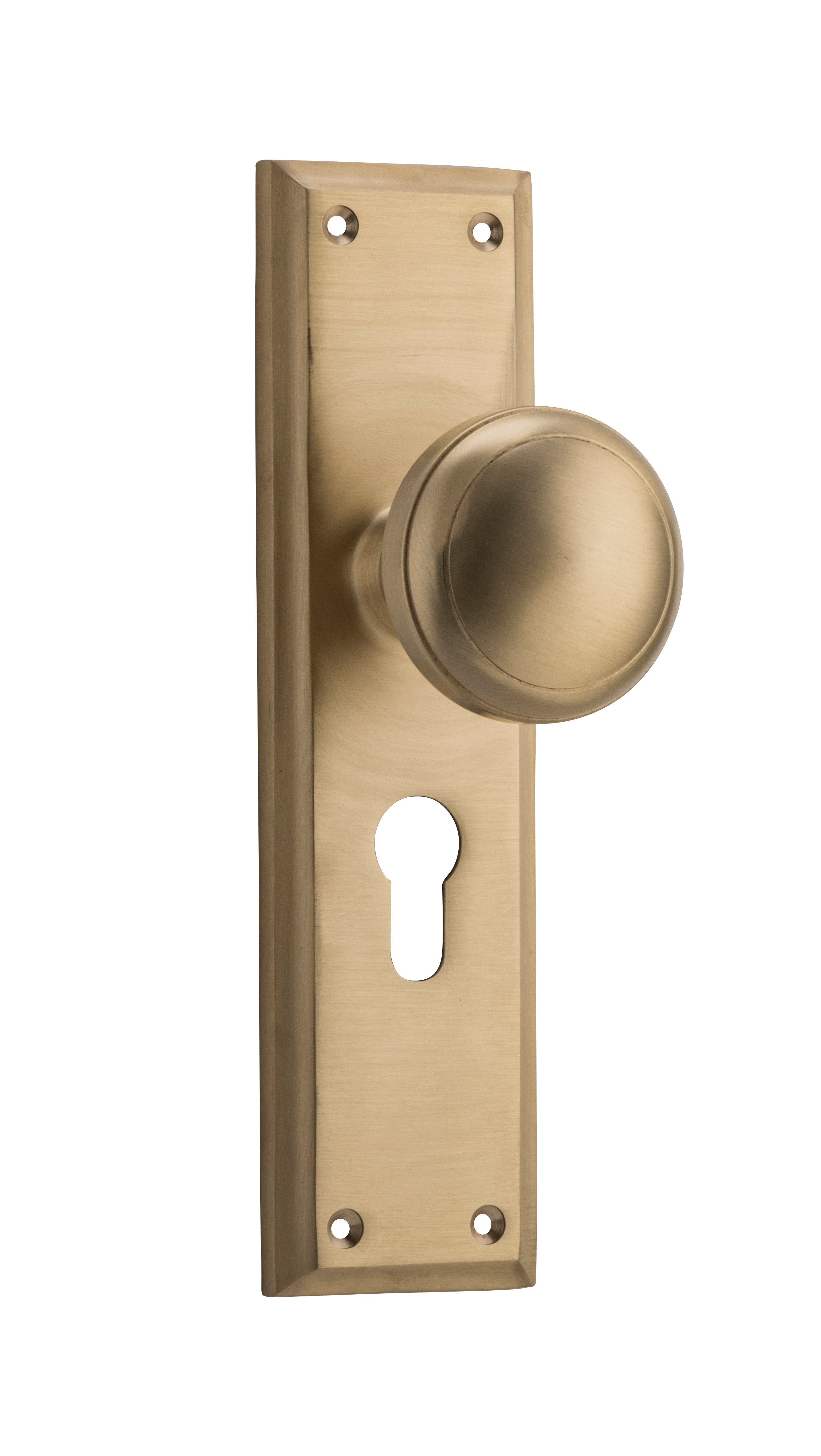 Milton Door Knob - Long Backplate by Tradco