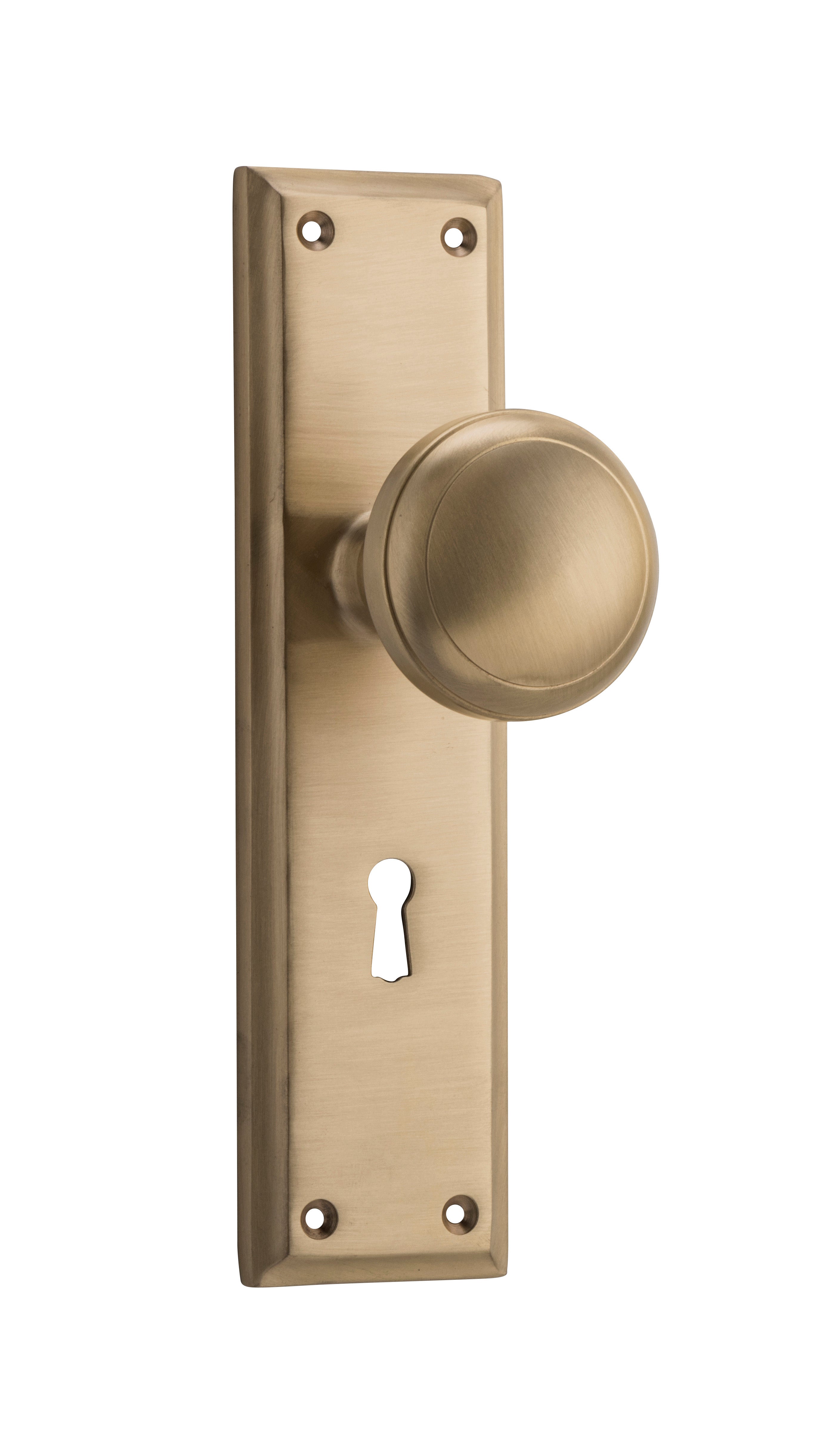 Milton Door Knob - Long Backplate by Tradco