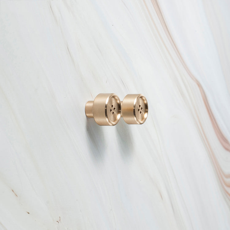 Angus Button Brass Cabinetry Knob - Little Swagger