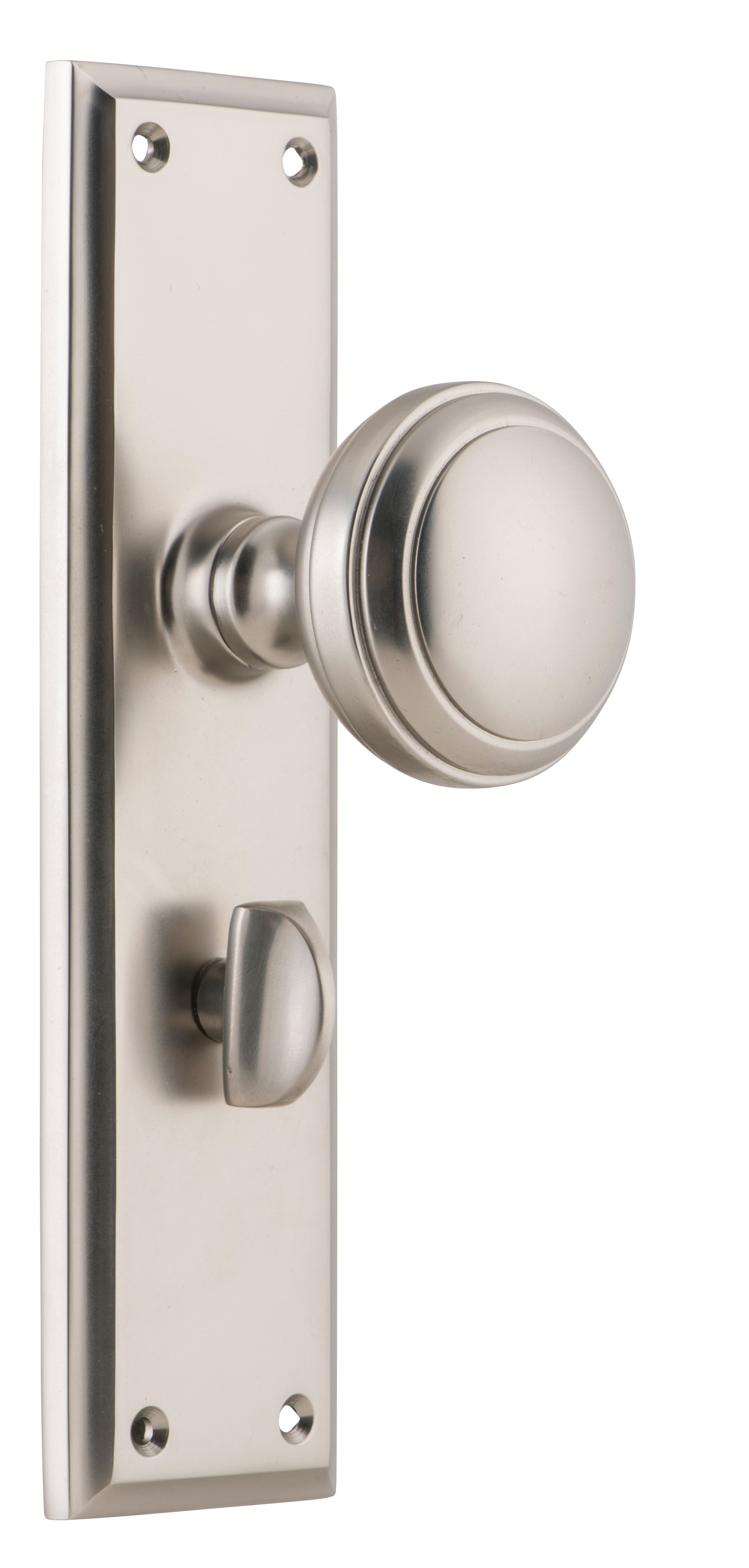 Milton Door Knob - Long Backplate by Tradco