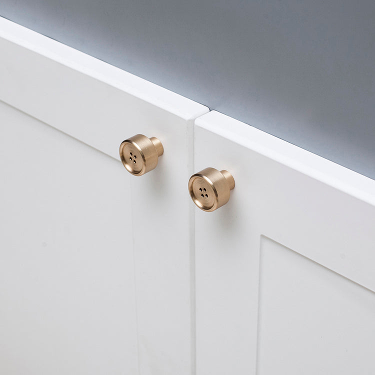 Angus Button Brass Cabinetry Knob - Little Swagger