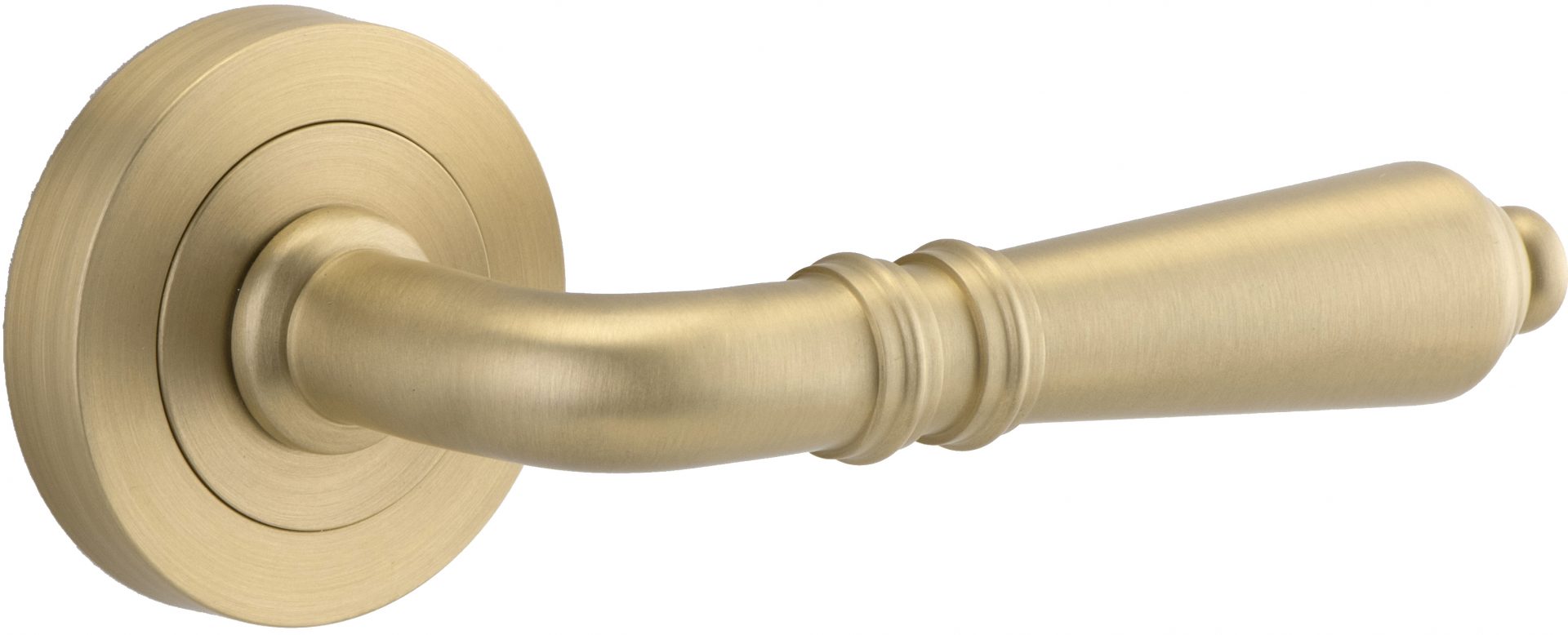 IVER Sarlat Solid Brass Round Rose Door Handle – Multiple Finishes Available