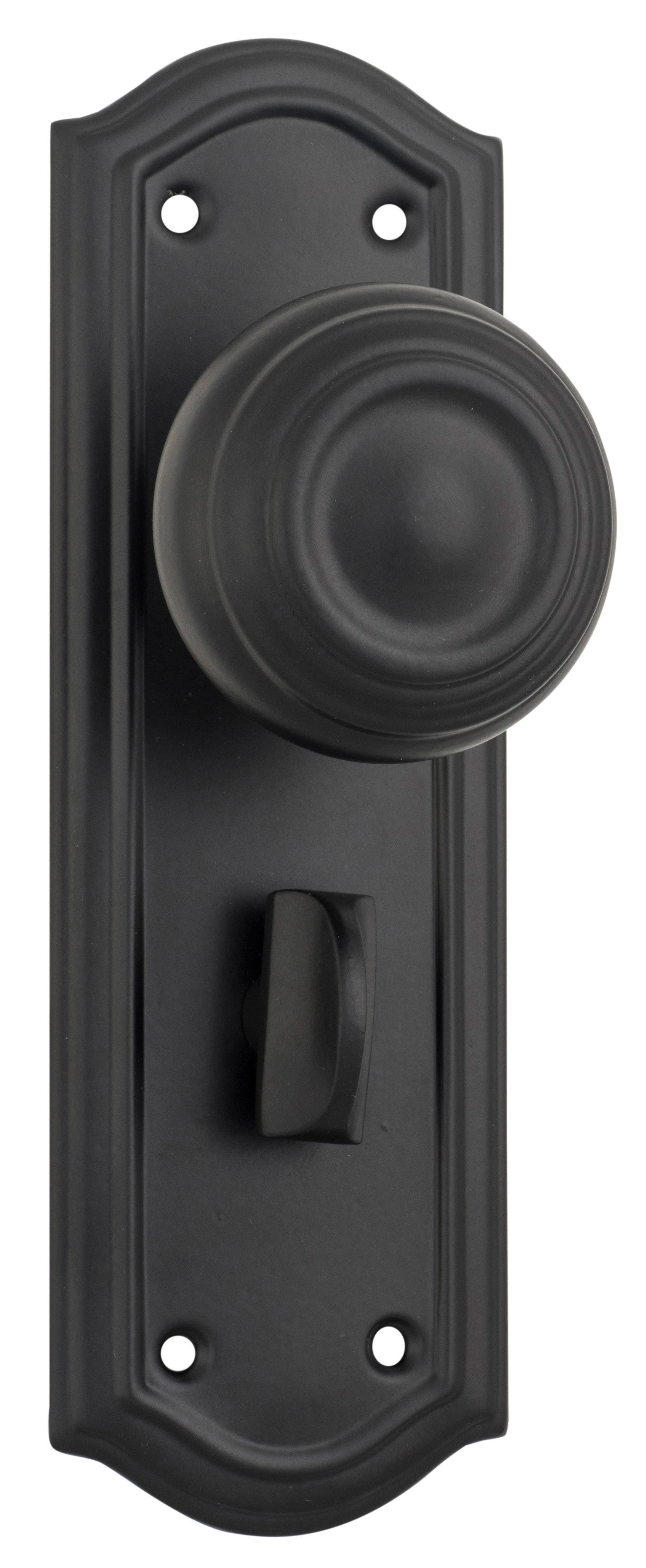 Kensington Door Knob - Long Backplate by Tradco