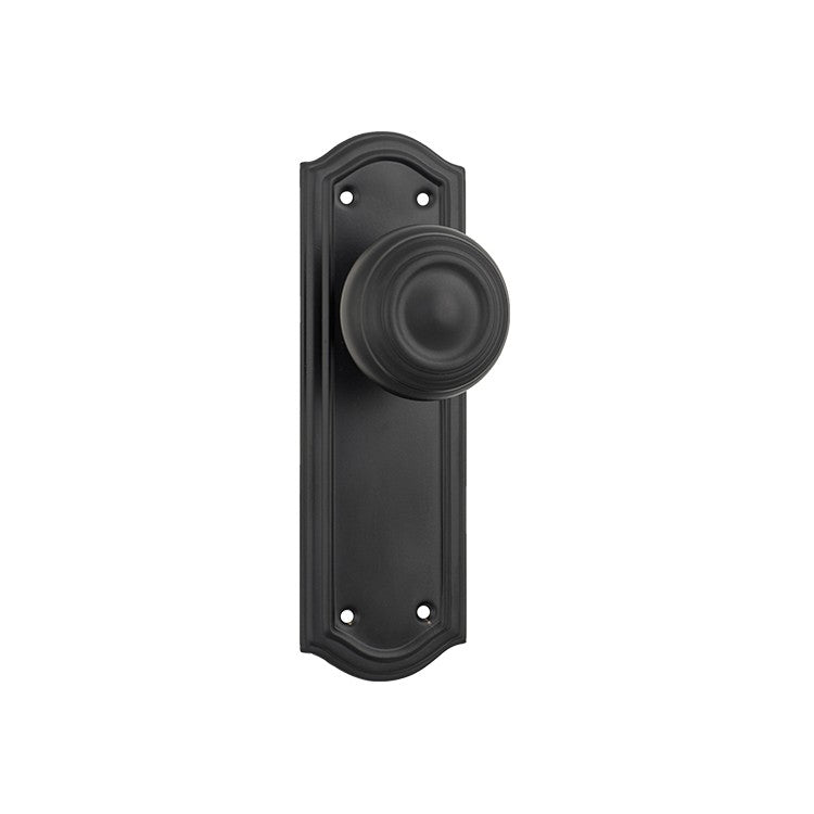 Kensington Door Knob - Long Backplate by Tradco