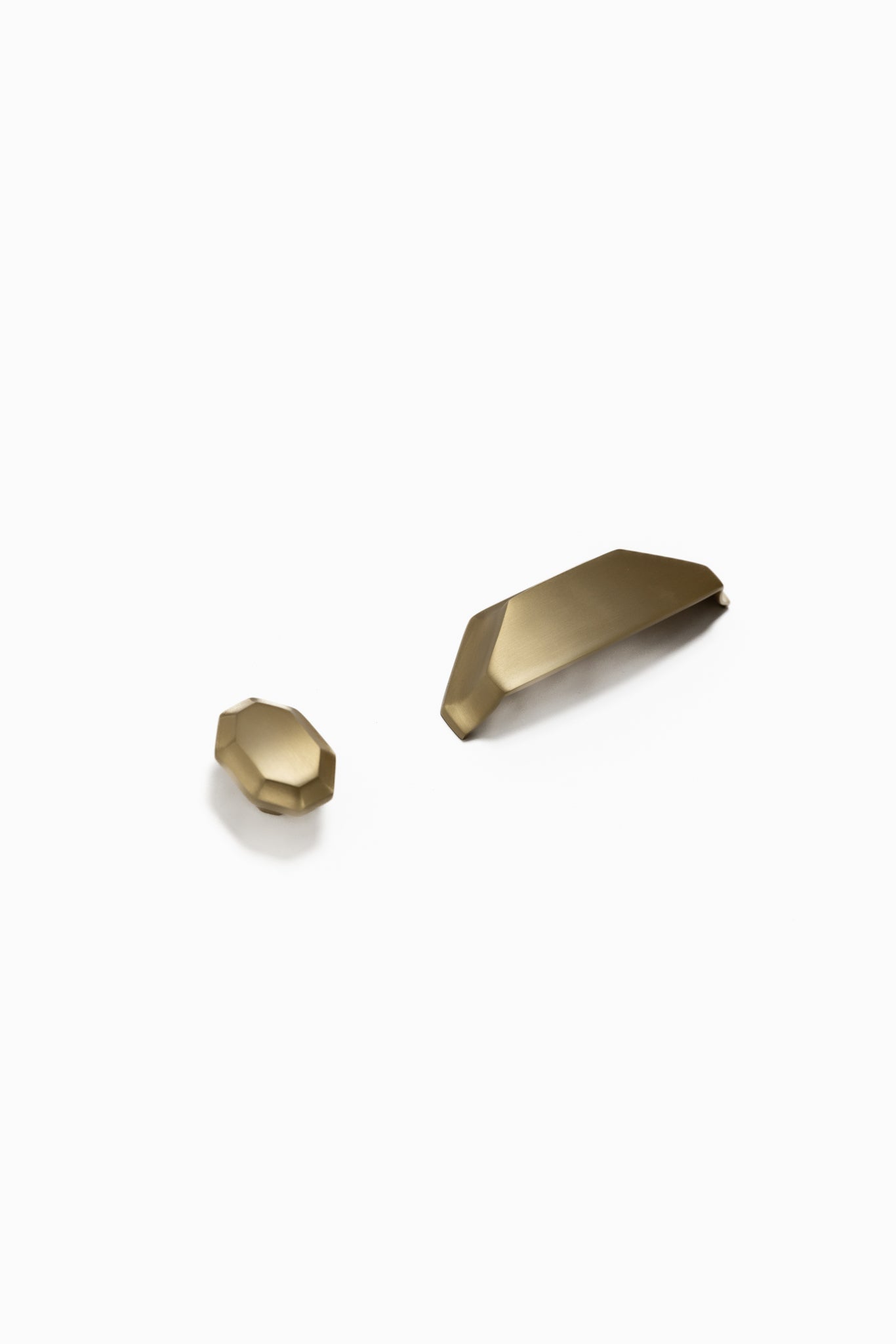 Archie Geometric Brass Cabinetry Cup Handle - Little Swagger