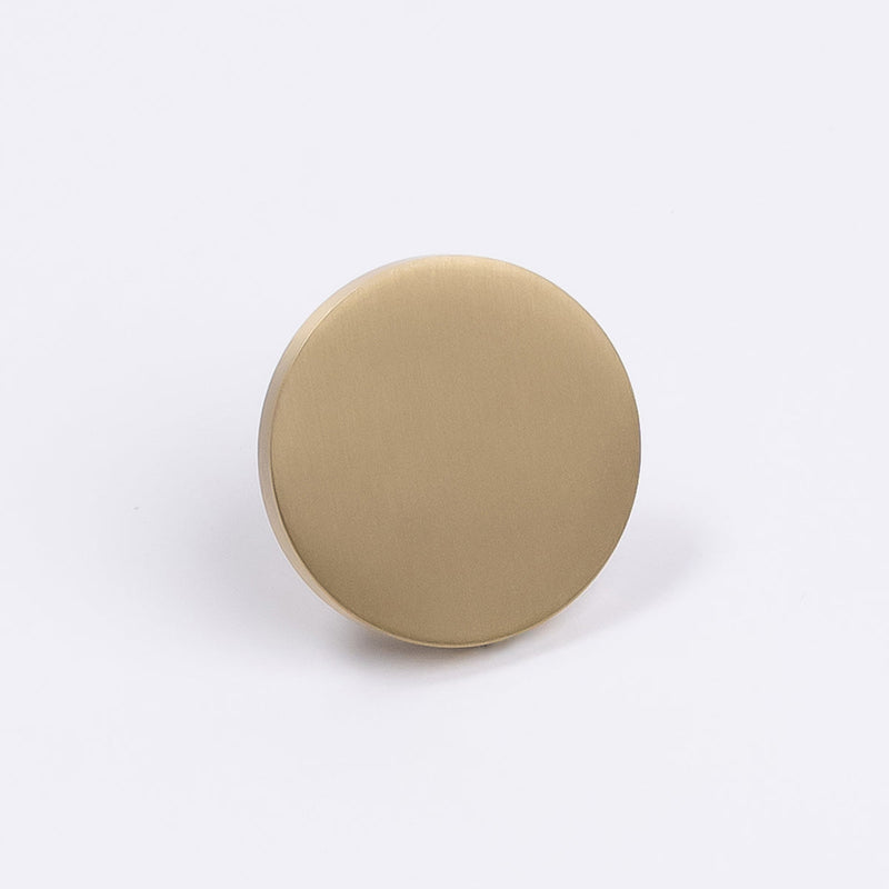 Brushed Brass Round Profile Cabinet Knob - Olivia - Manovella