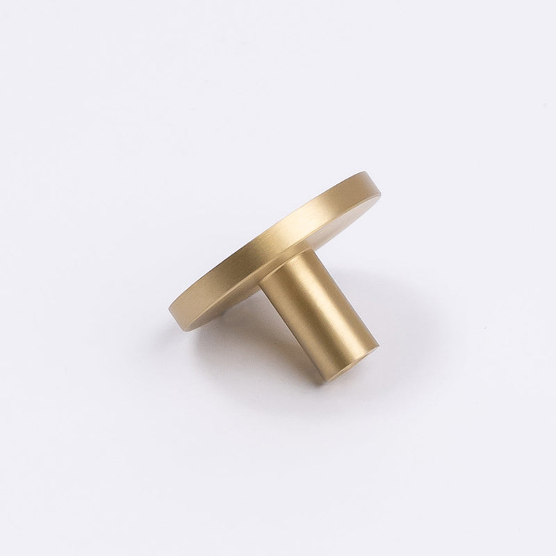 Brushed Brass Round Profile Cabinet Knob - Olivia - Manovella
