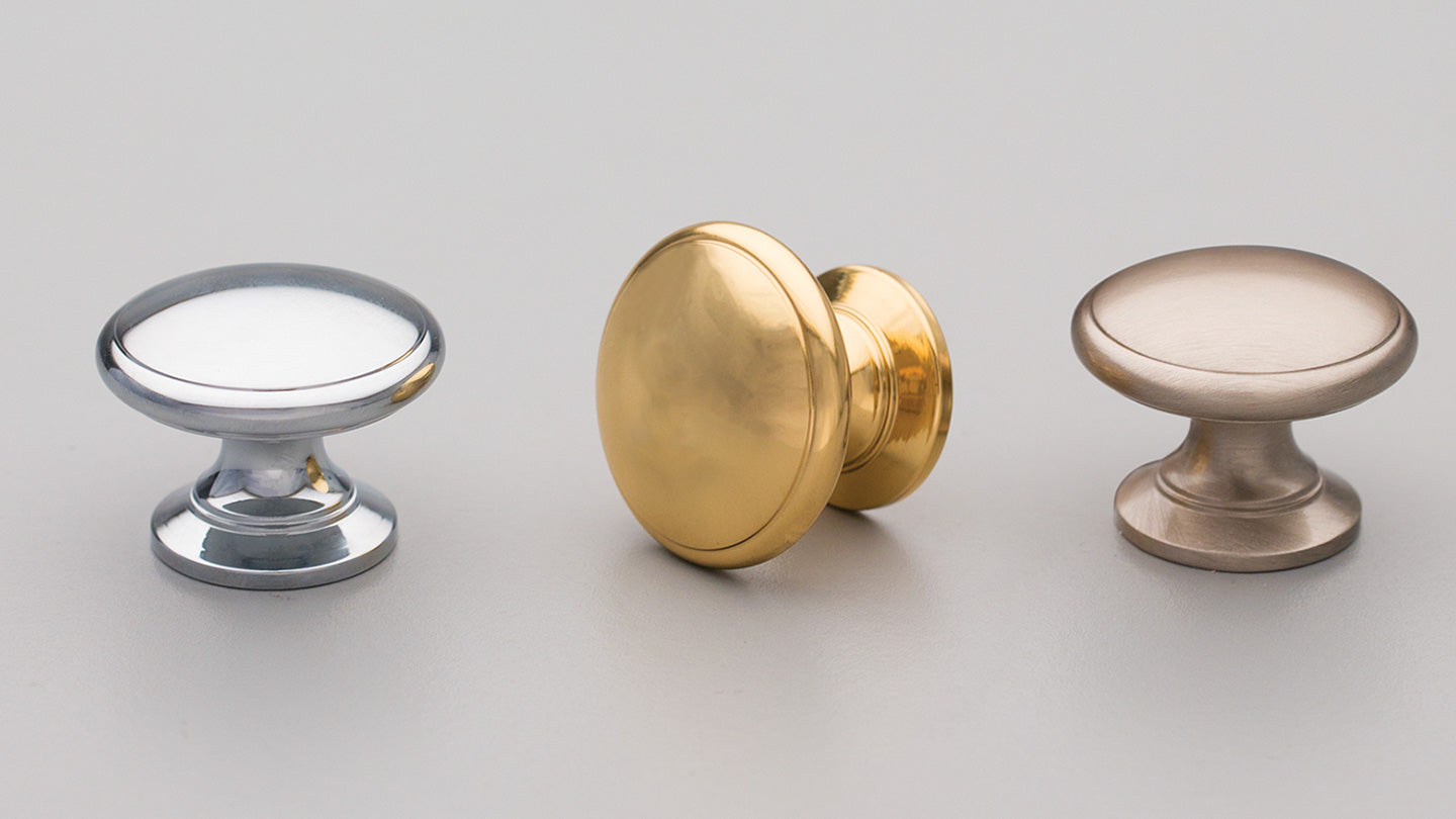 BK44 Brass Convex Knob By Kethy