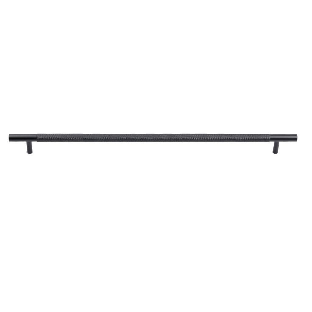 Matt Black Knurled Drawer Pull - Charmian - Manovella