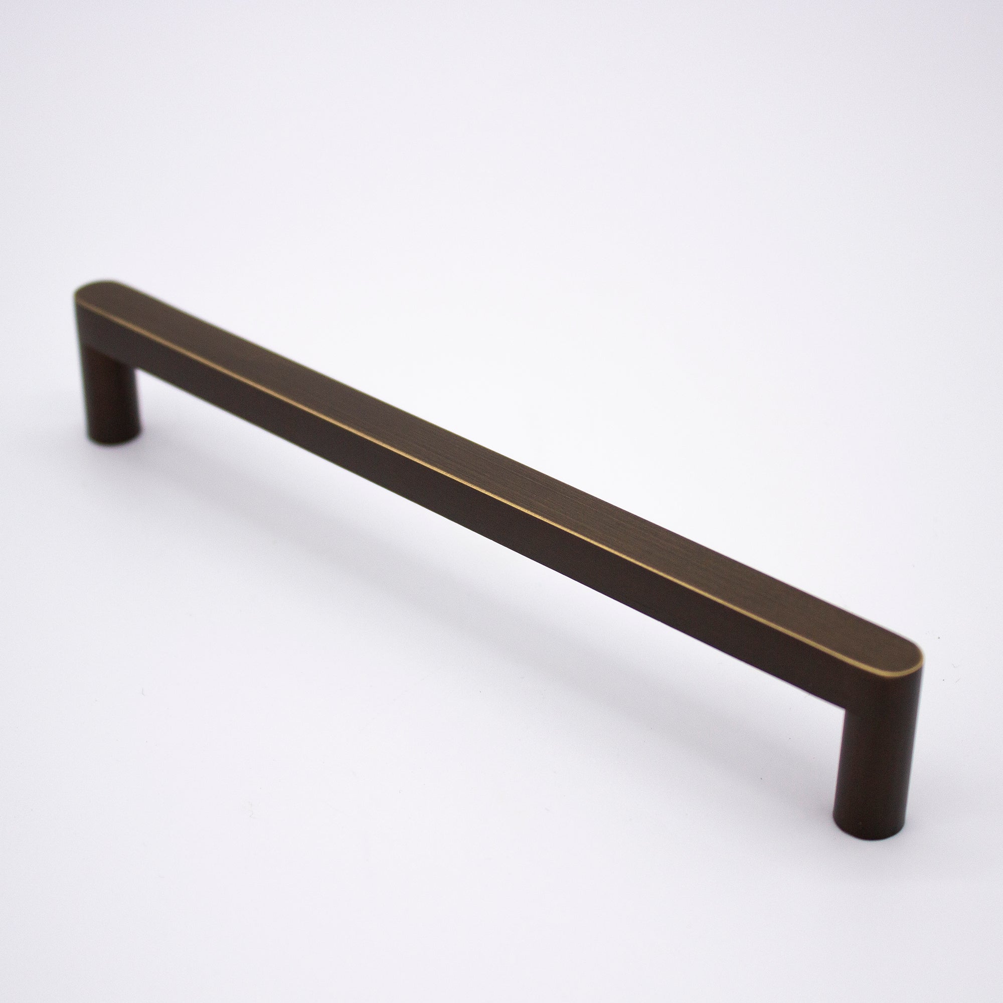 Aged Brass Straight Profile Cabinet Pull - Clio - Manovella