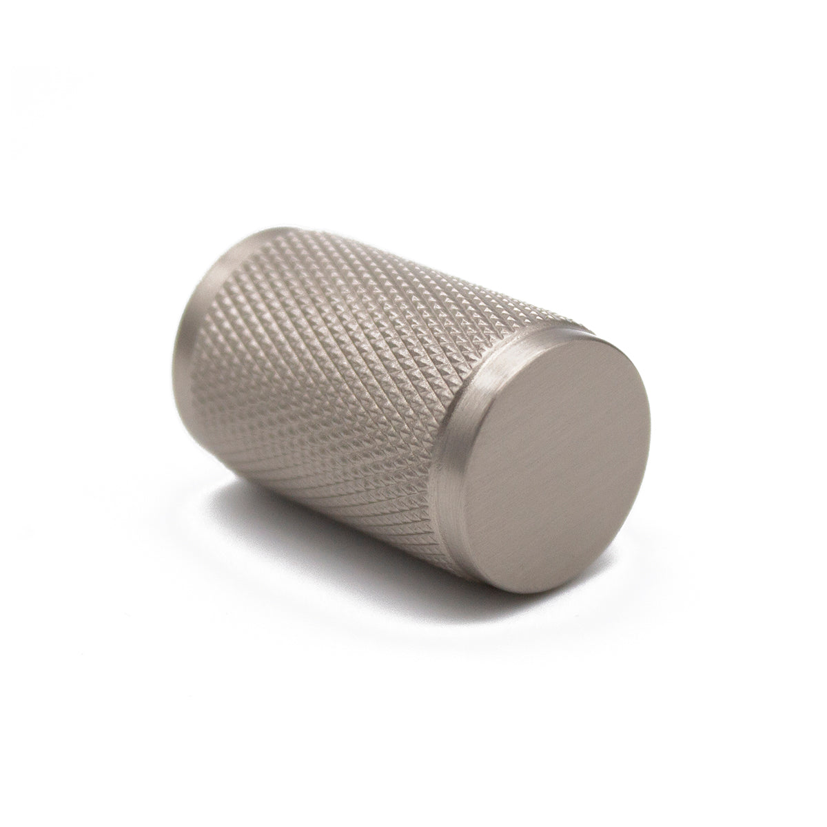 Brushed Nickel Knurled Cabinet Knob - Helena - Manovella