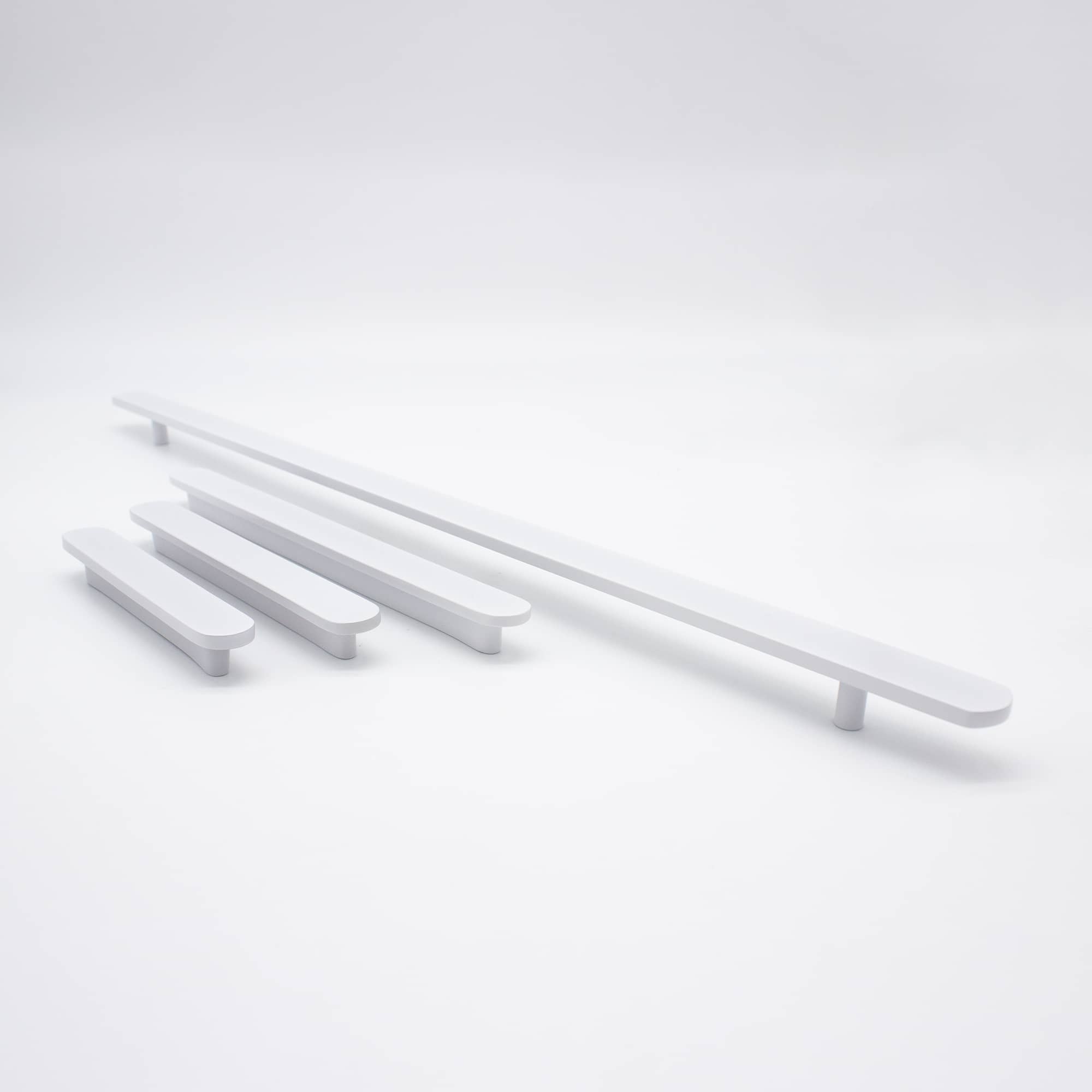 White Oval Profile Cabinet Pull - Imogen - Manovella