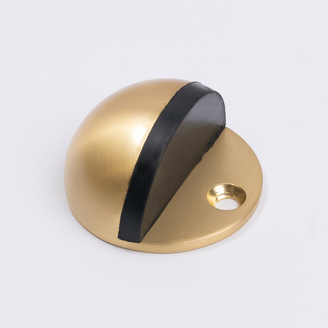 Satin Brass Half Moon Door Stop - Manovella