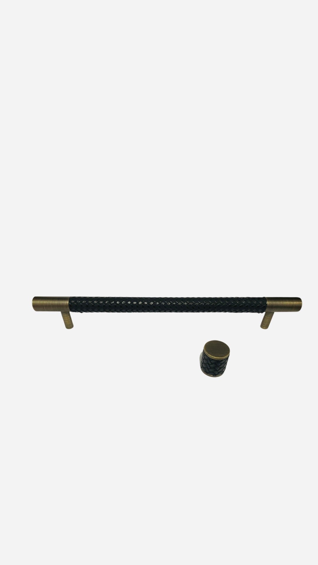 Maggie Brass And Leather Cabinetry Handle - Little Swagger