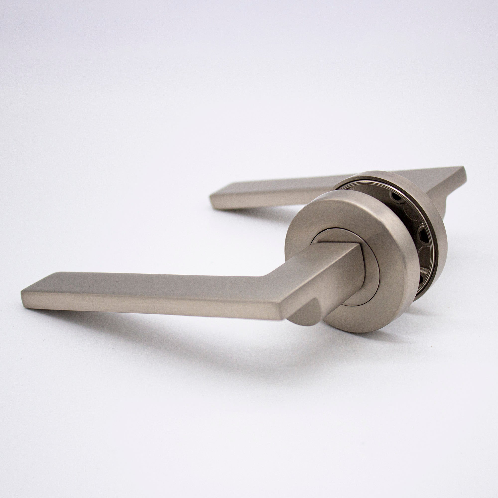 Brushed Nickel Passage Door Handle - Hamilton - Manovella