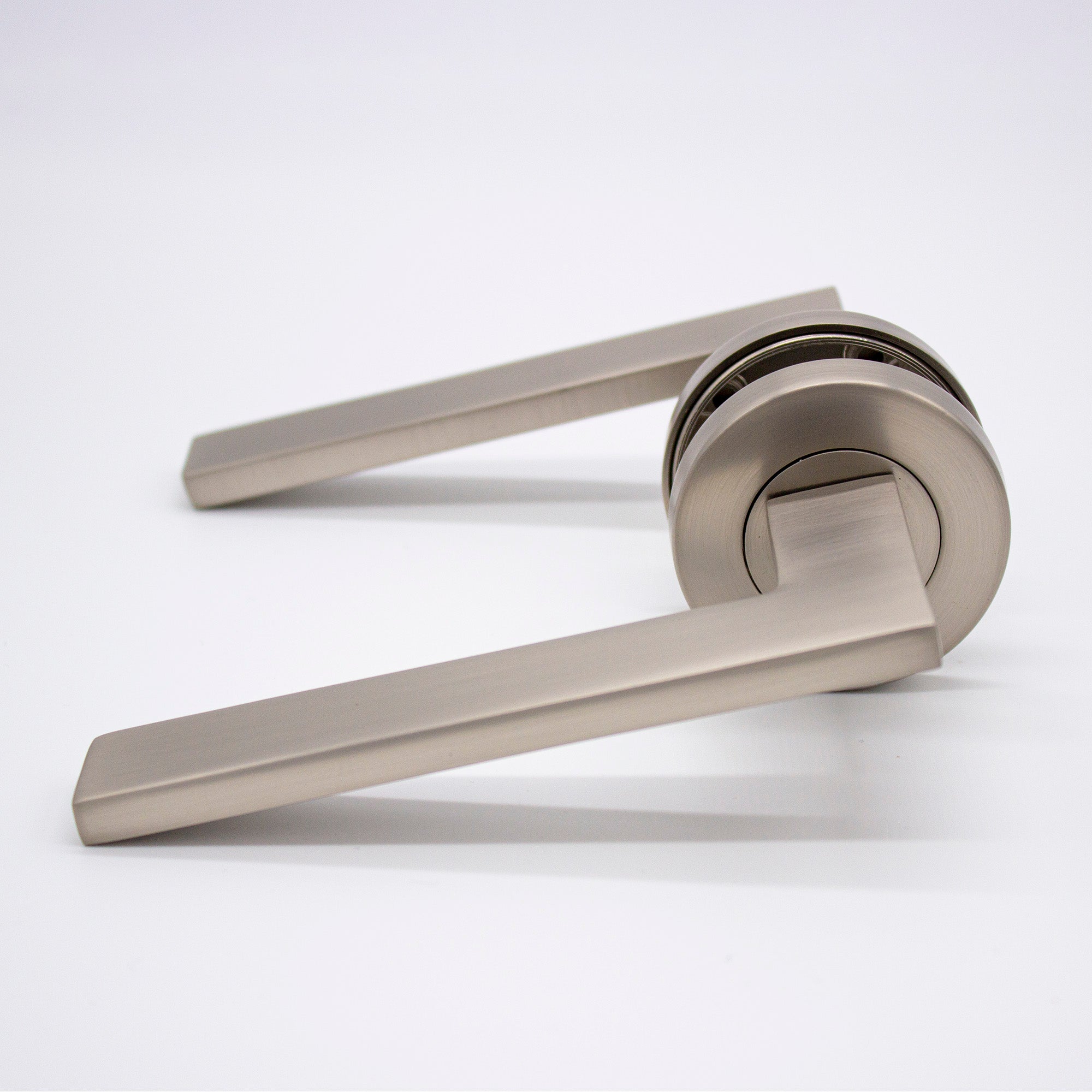 Brushed Nickel Passage Door Handle - Hamilton - Manovella