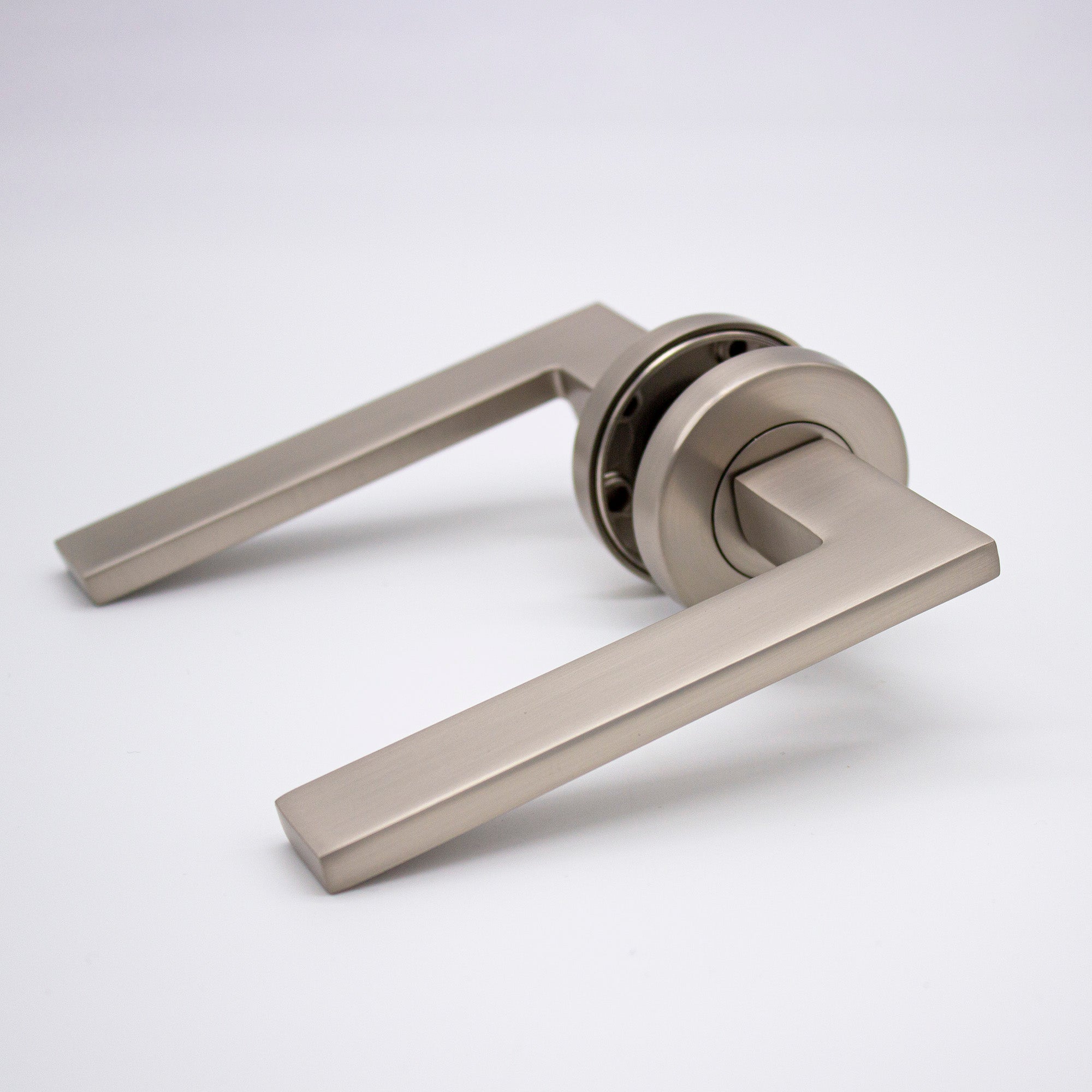 Brushed Nickel Passage Door Handle - Hamilton - Manovella