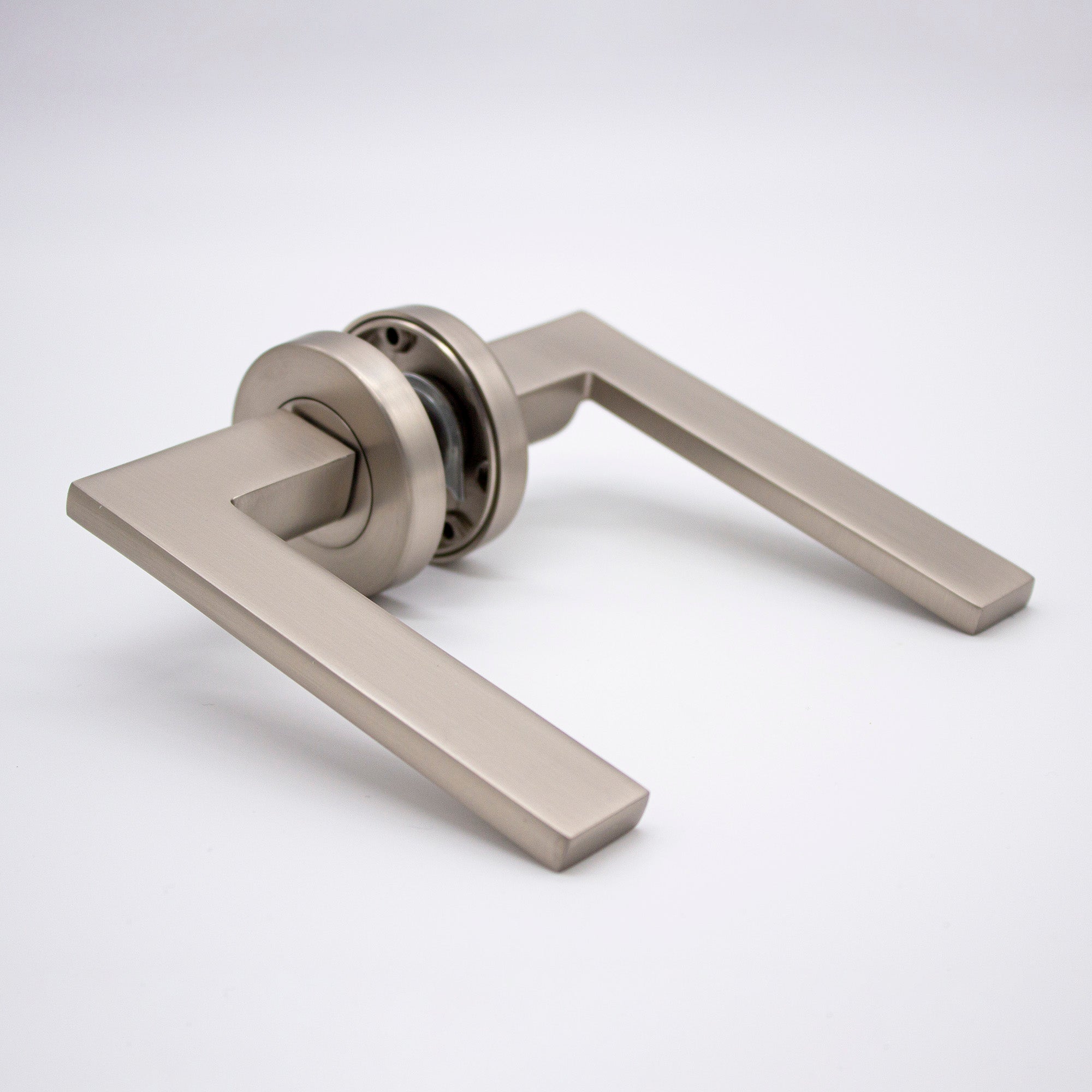 Brushed Nickel Passage Door Handle - Hamilton - Manovella