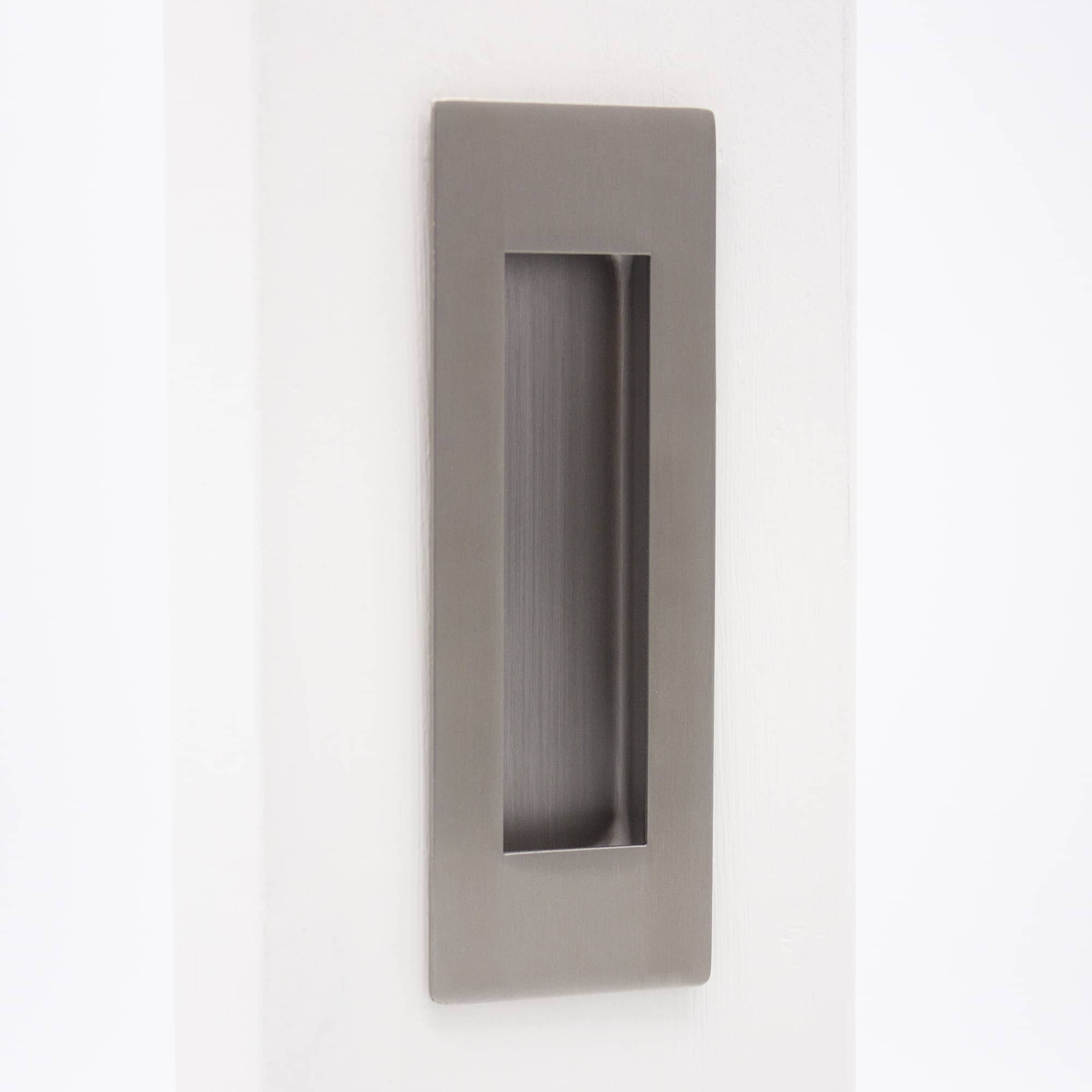 Brushed Nickel Sliding Door Flush Pull 120mm x 40mm - Manovella