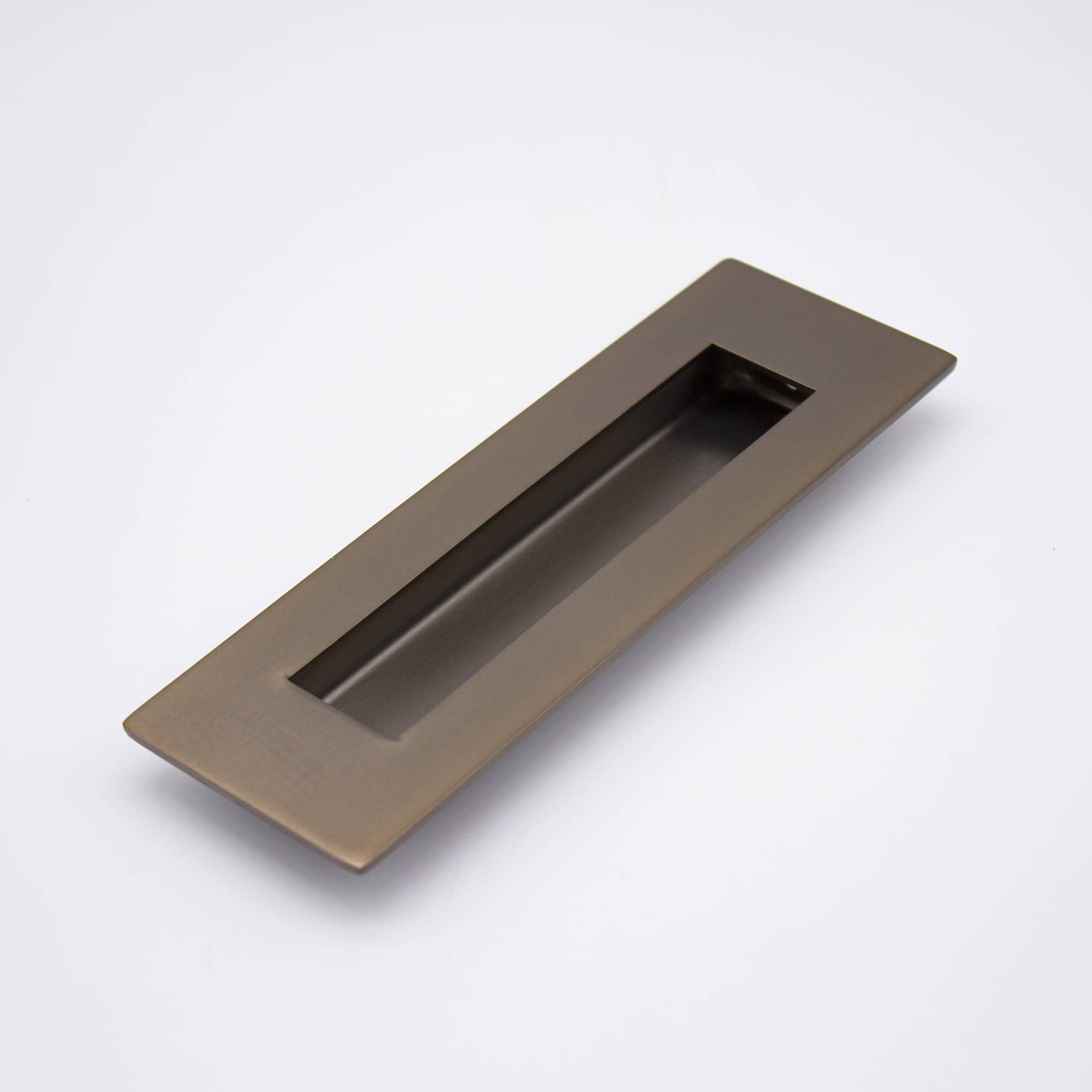 Aged Brass Sliding Door Flush Pull 150mm x 50mm - Manovella