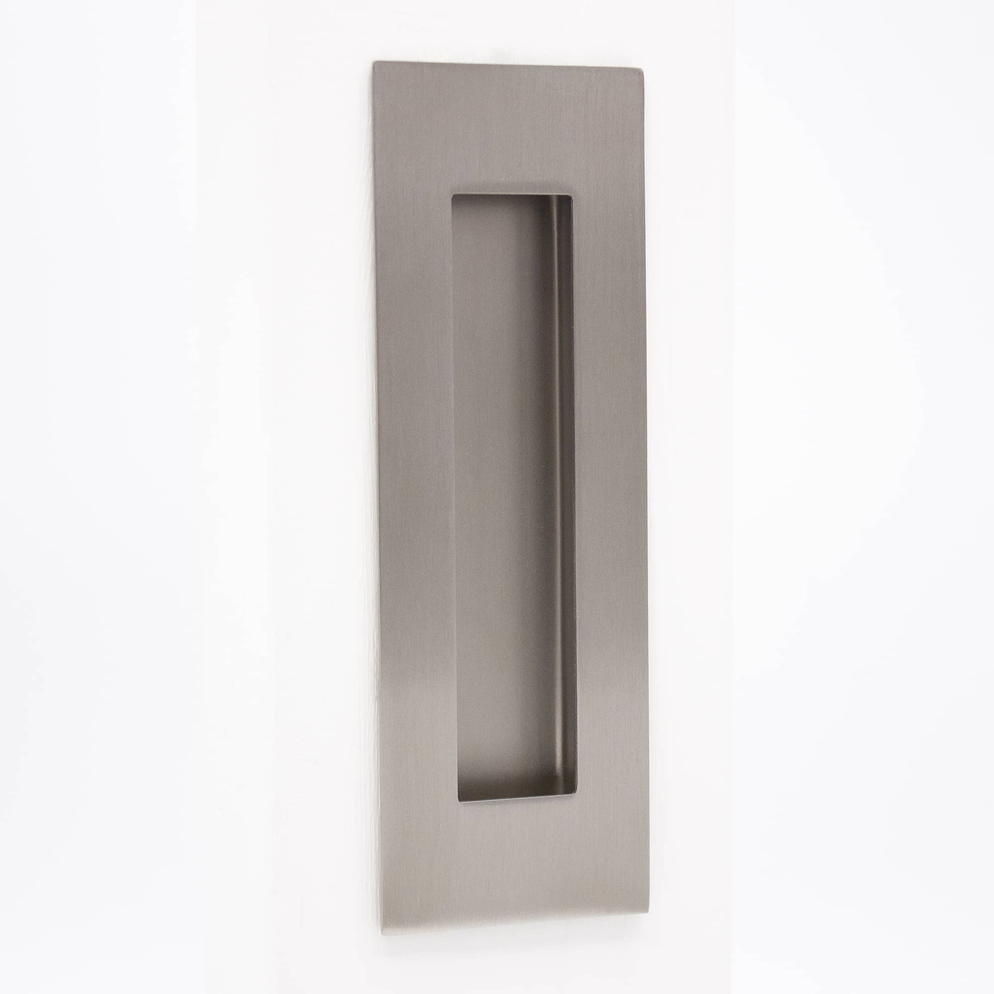 Brushed Nickel Sliding Door Flush Pull 150mm x 50mm - Manovella