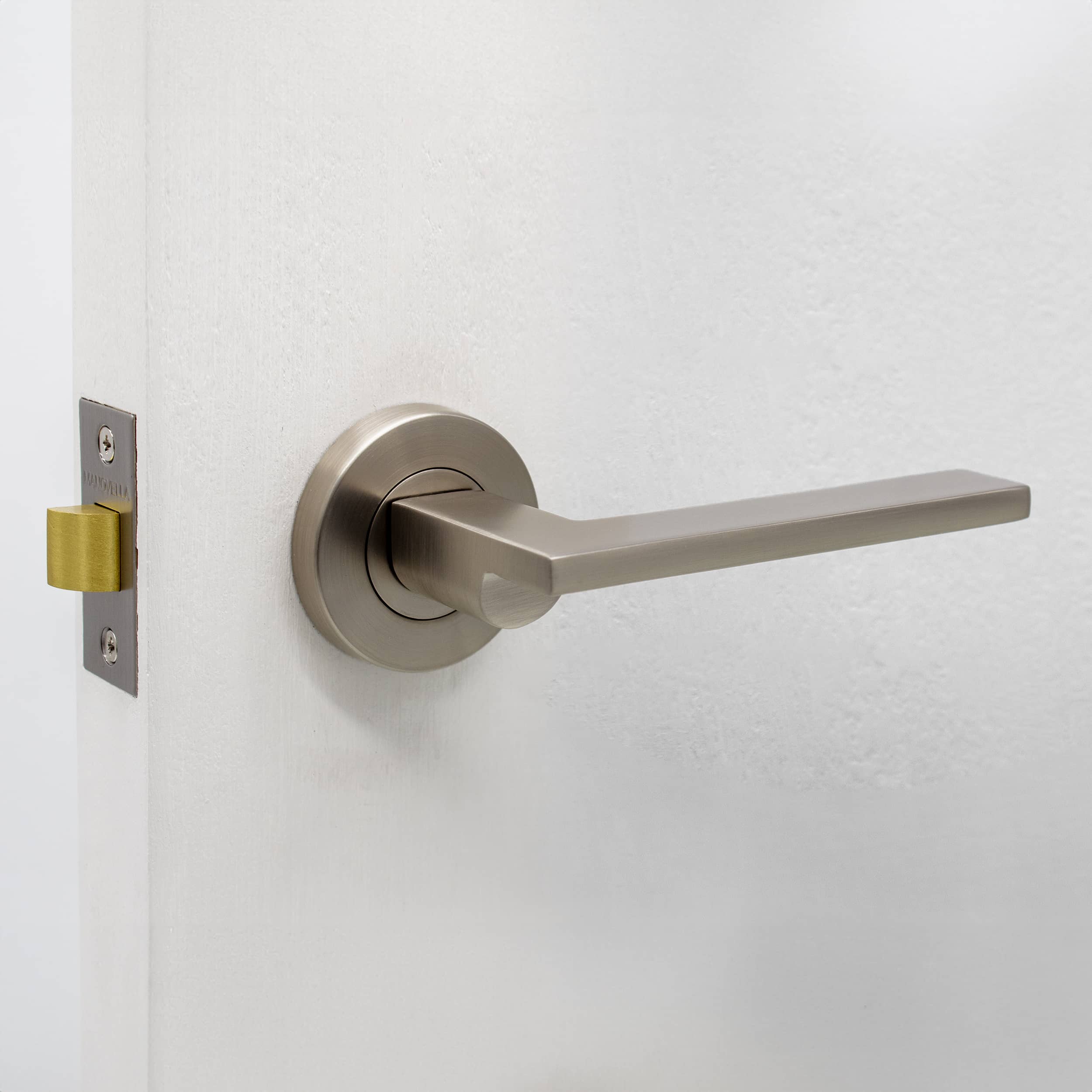 Brushed Nickel Passage Door Handle - Hamilton - Manovella