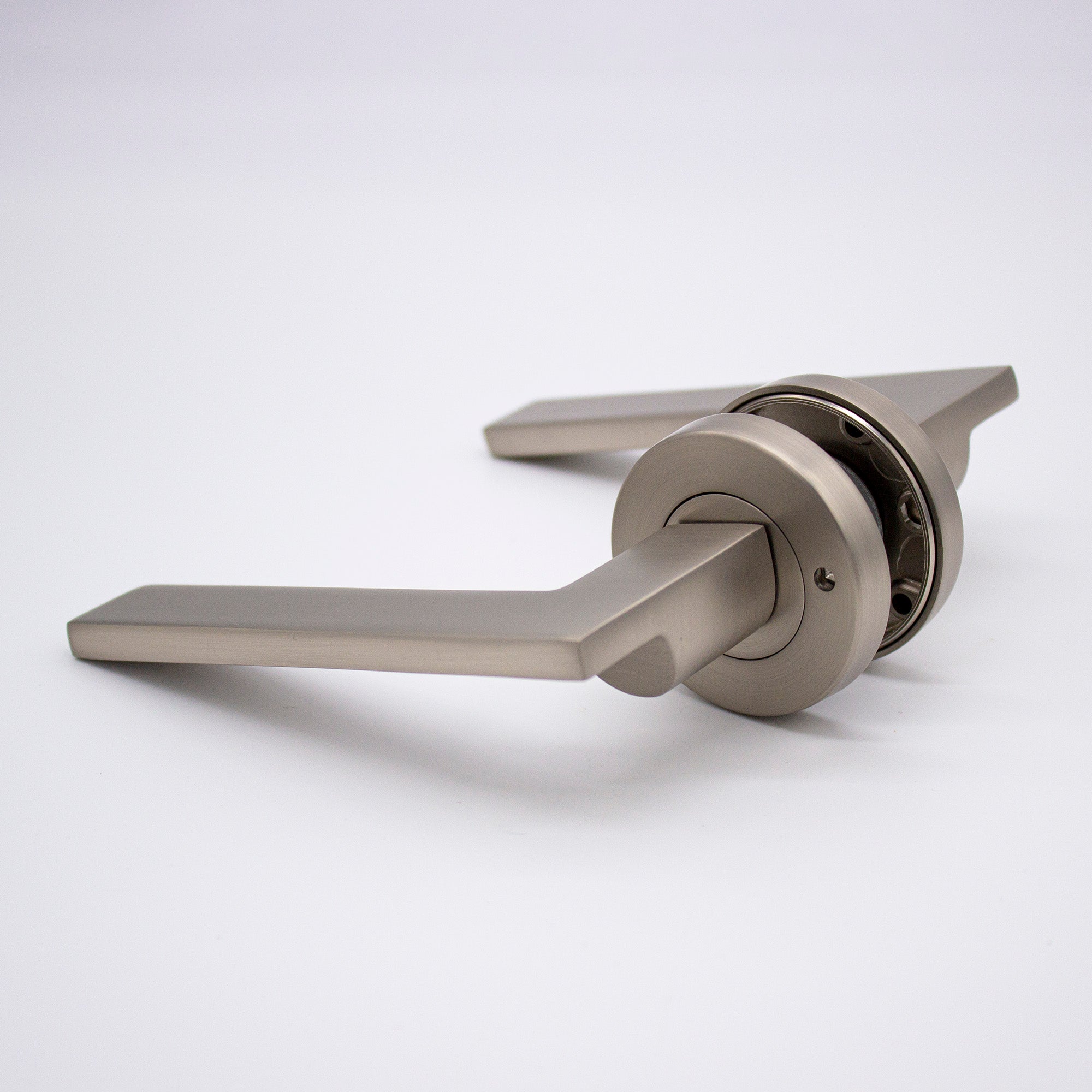 Brushed Nickel Privacy Door Handle - Hamilton - Manovella