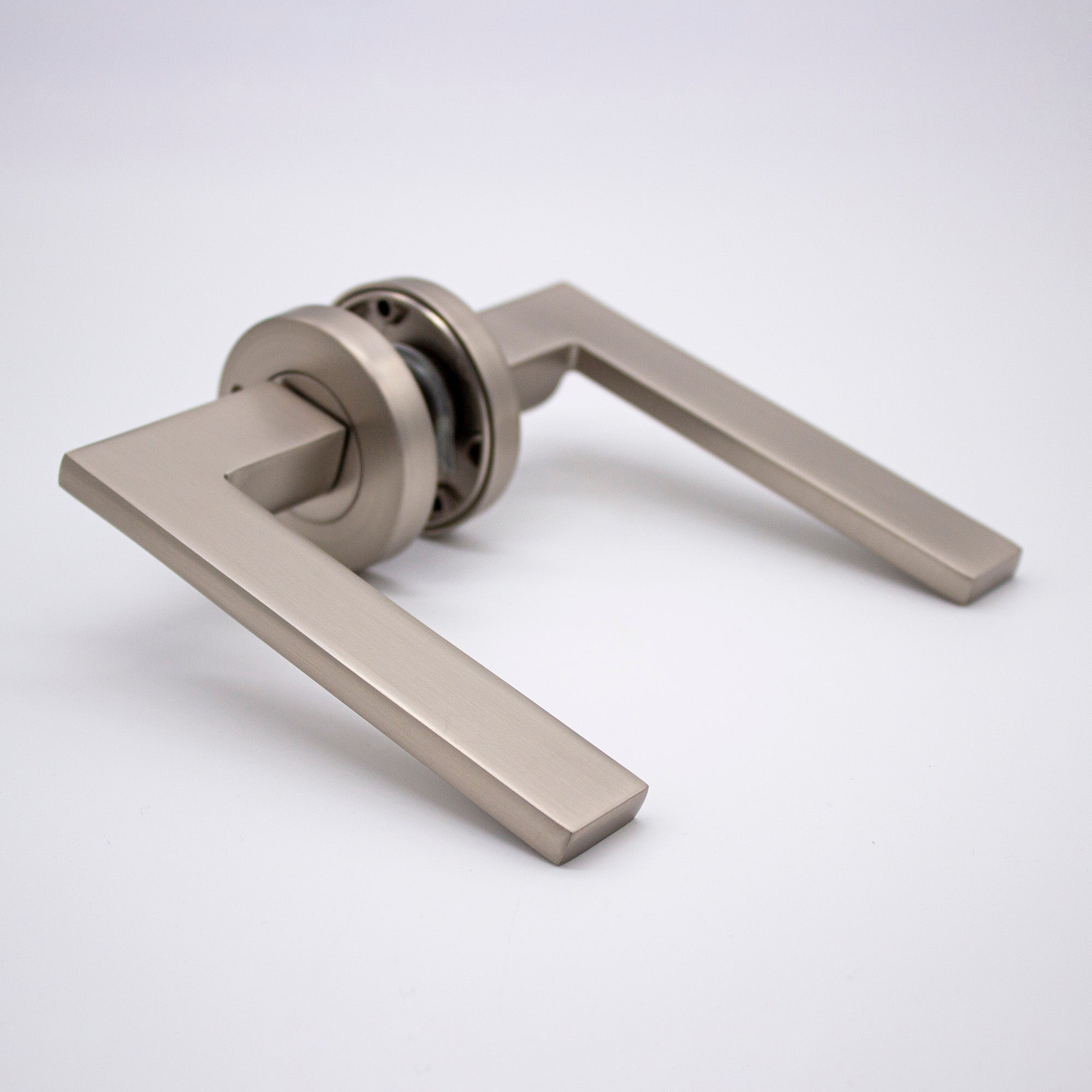 Brushed Nickel Privacy Door Handle - Hamilton - Manovella