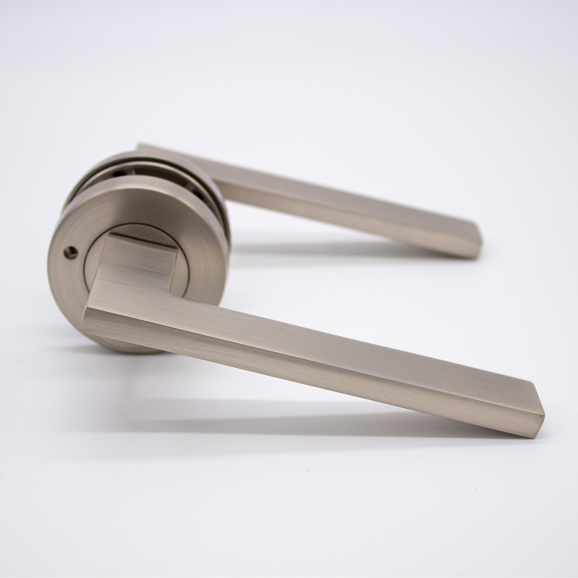 Brushed Nickel Privacy Door Handle - Hamilton - Manovella