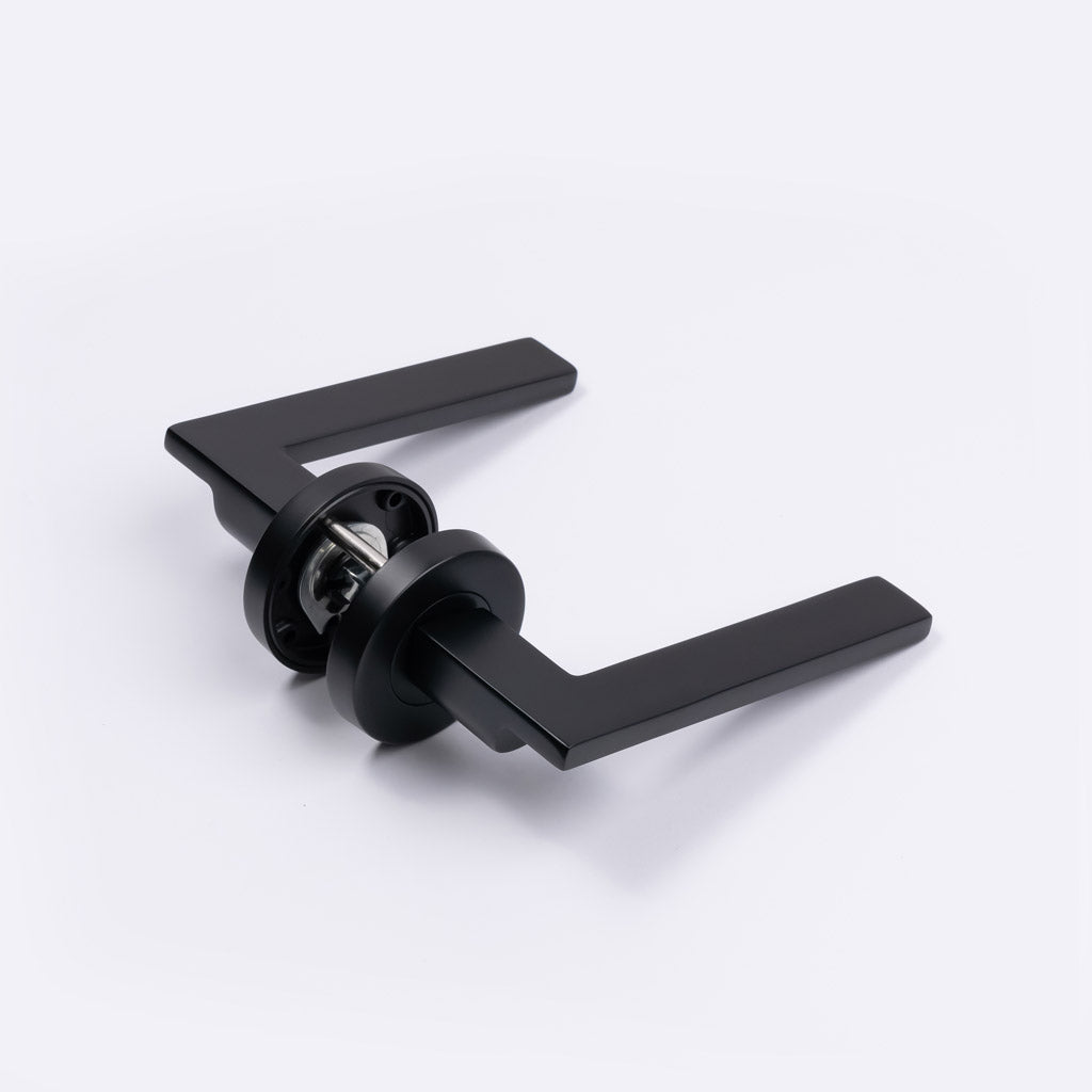 Matt Black Passage Door Handle - Hamilton - Manovella