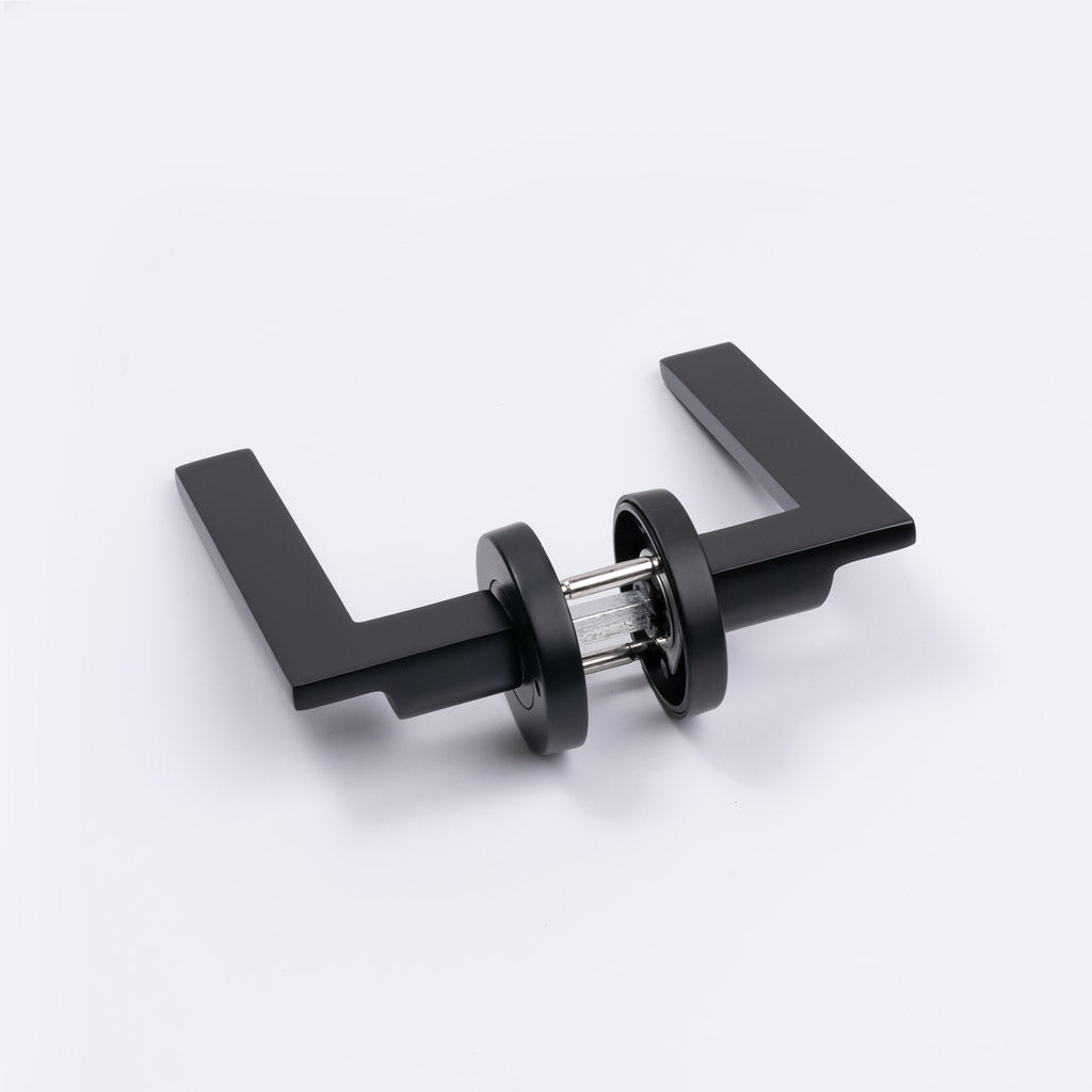 Matt Black Privacy Door Handle - Hamilton - Manovella