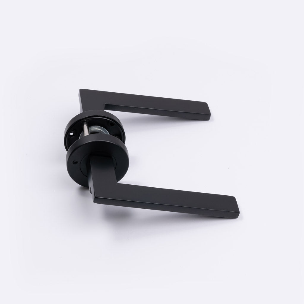 Matt Black Privacy Door Handle - Hamilton - Manovella